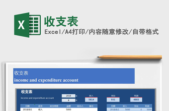 2025年收支表免费下载