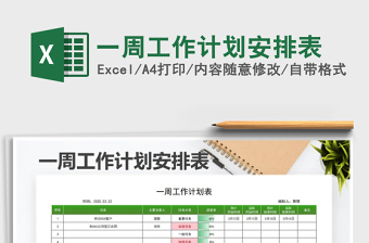 2025年一周工作计划安排表