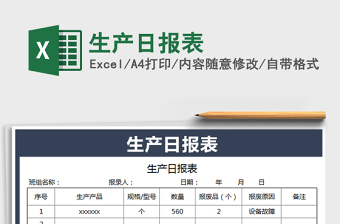 2025年生产日报表