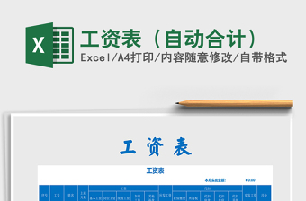 2025年工资表（自动合计）免费下载