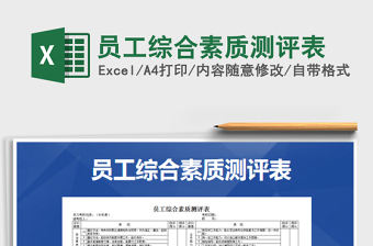 2024年员工综合素质测评表exce表格