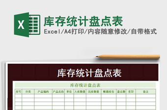 2025年库存统计盘点表免费下载