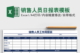 2025年销售人员日报表模板免费下载