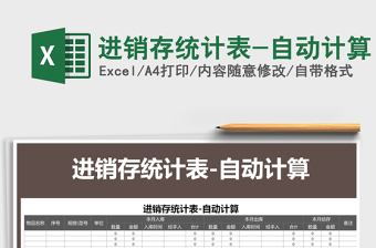 2025年进销存统计表-自动计算