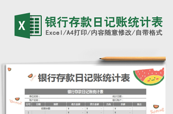 2025年银行存款日记账统计表