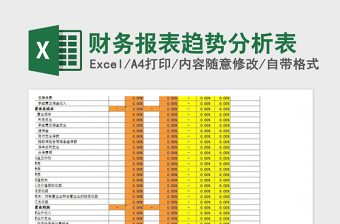 2025年财务报表趋势分析表