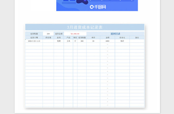 2025原创2021年进货成本核算登记表