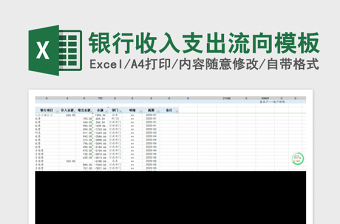 2025年银行收入支出流向模板