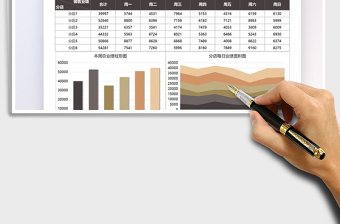 2025业绩分析店铺一周成交额图表免费下载