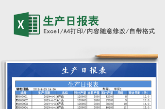 2025生产日报表免费下载