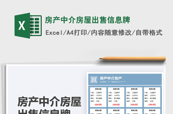 2025房产中介房屋出售信息牌免费下载