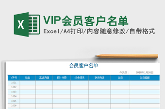 VIP会员客户名单