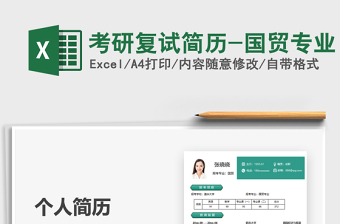 2025考研复试简历-国贸专业免费下载