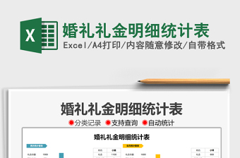 2025婚礼礼金明细统计表免费下载
