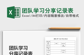 2025团队学习分享记录表免费下载