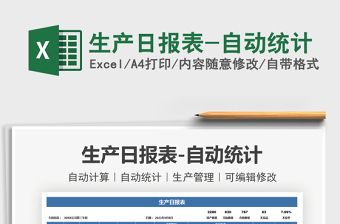 2025生产日报表-自动统计免费下载