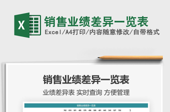 2025销售业绩差异一览表免费下载