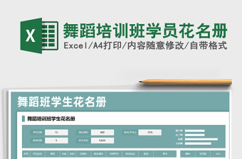 2025舞蹈培训班学员花名册免费下载