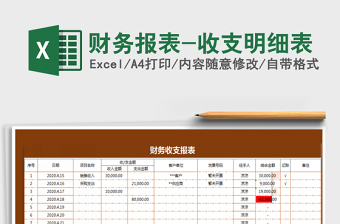 2025财务报表-收支明细表免费下载