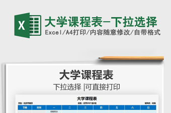 2025大学课程表-下拉选择免费下载