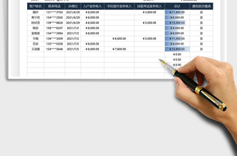 2025业务收入明细统计表免费下载