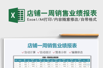 2025店铺一周销售业绩报表免费下载