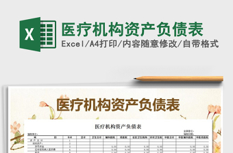 2025医疗机构资产负债表免费下载