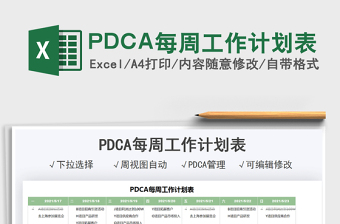 2025PDCA每周工作计划表免费下载