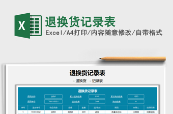 2025退换货记录表免费下载
