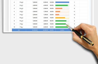 2025通用表格样式-目标完成率免费下载