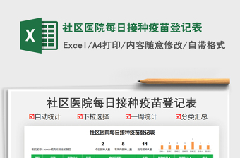2025社区医院每日接种疫苗登记表免费下载