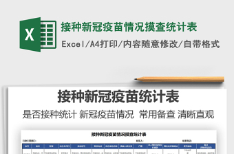 2025接种新冠疫苗情况摸查统计表免费下载