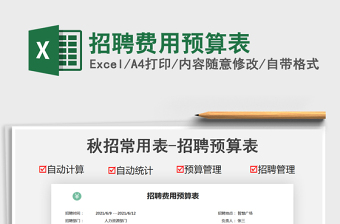 2025招聘费用预算表免费下载