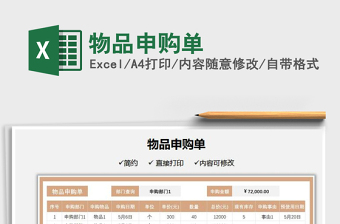 2025物品申购单免费下载