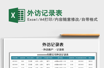 2025外访记录表免费下载