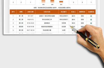 2025学生会新学期工作规划表免费下载