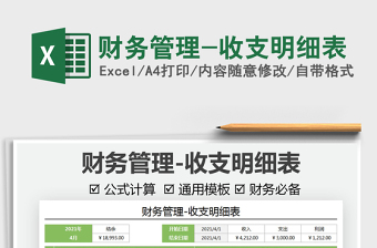 2025财务管理-收支明细表免费下载