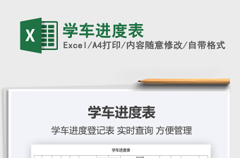 2025学车进度表免费下载