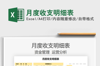 2025月度收支明细表免费下载