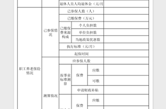2025职工养老保险情况调查表免费下载