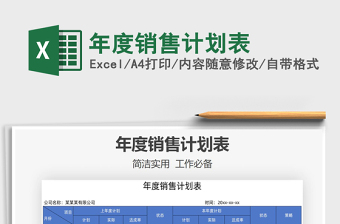 2025年度销售计划表免费下载