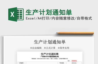 2025生产计划通知单免费下载