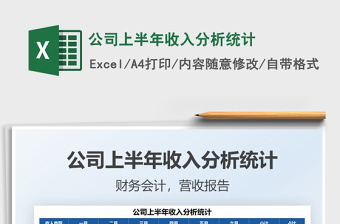 2025公司上半年收入分析统计免费下载