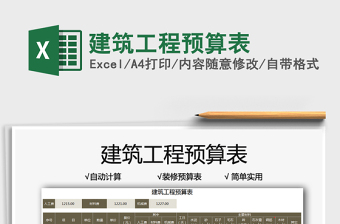 2025建筑工程预算表免费下载