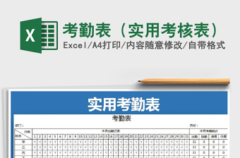 2025考勤表（实用考核表）免费下载