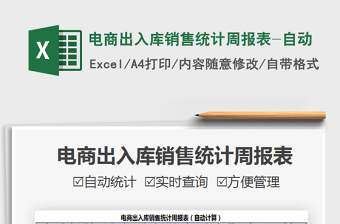2025电商出入库销售统计周报表-自动免费下载
