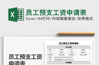 2025员工预支工资申请表免费下载