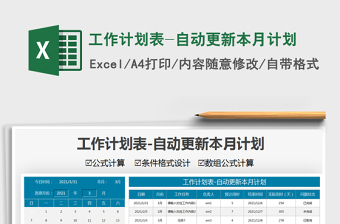 2025工作计划表-自动更新本月计划免费下载
