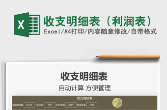 2025收支明细表（利润表）免费下载