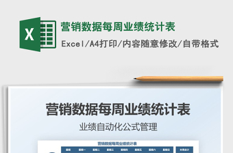 2025营销数据每周业绩统计表免费下载